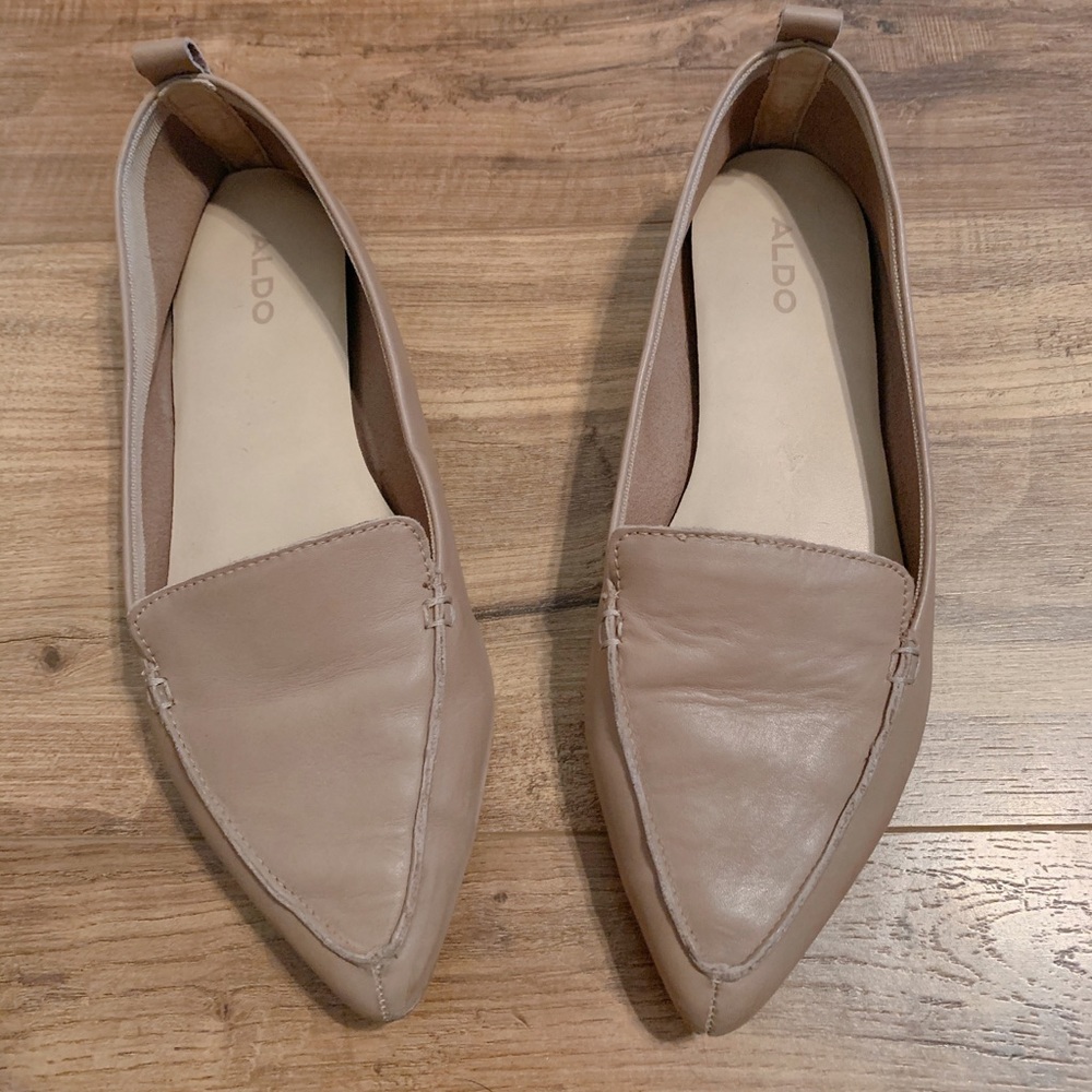 Aldo Tan Pointed Toe Flats